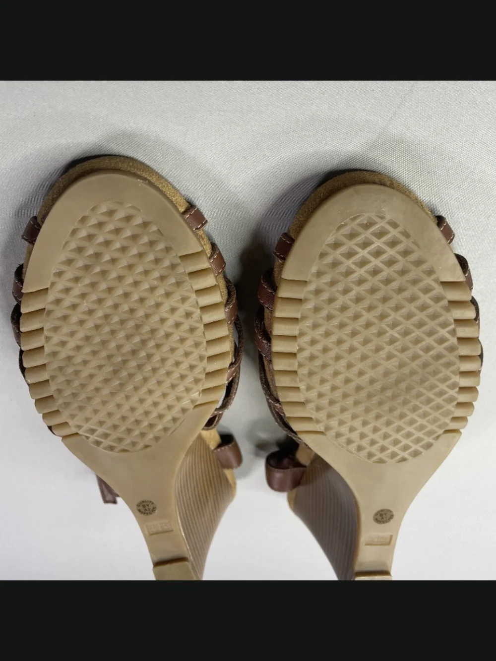 Aerosoles Shoes Womens 9.5 brown leather wedge heels boho indie summer casual